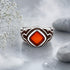 Crimson Geometric Majesty 925 Sterling Silver Ring