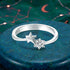 Crystal Cluster 925 Sterling Silver Designer Ring
