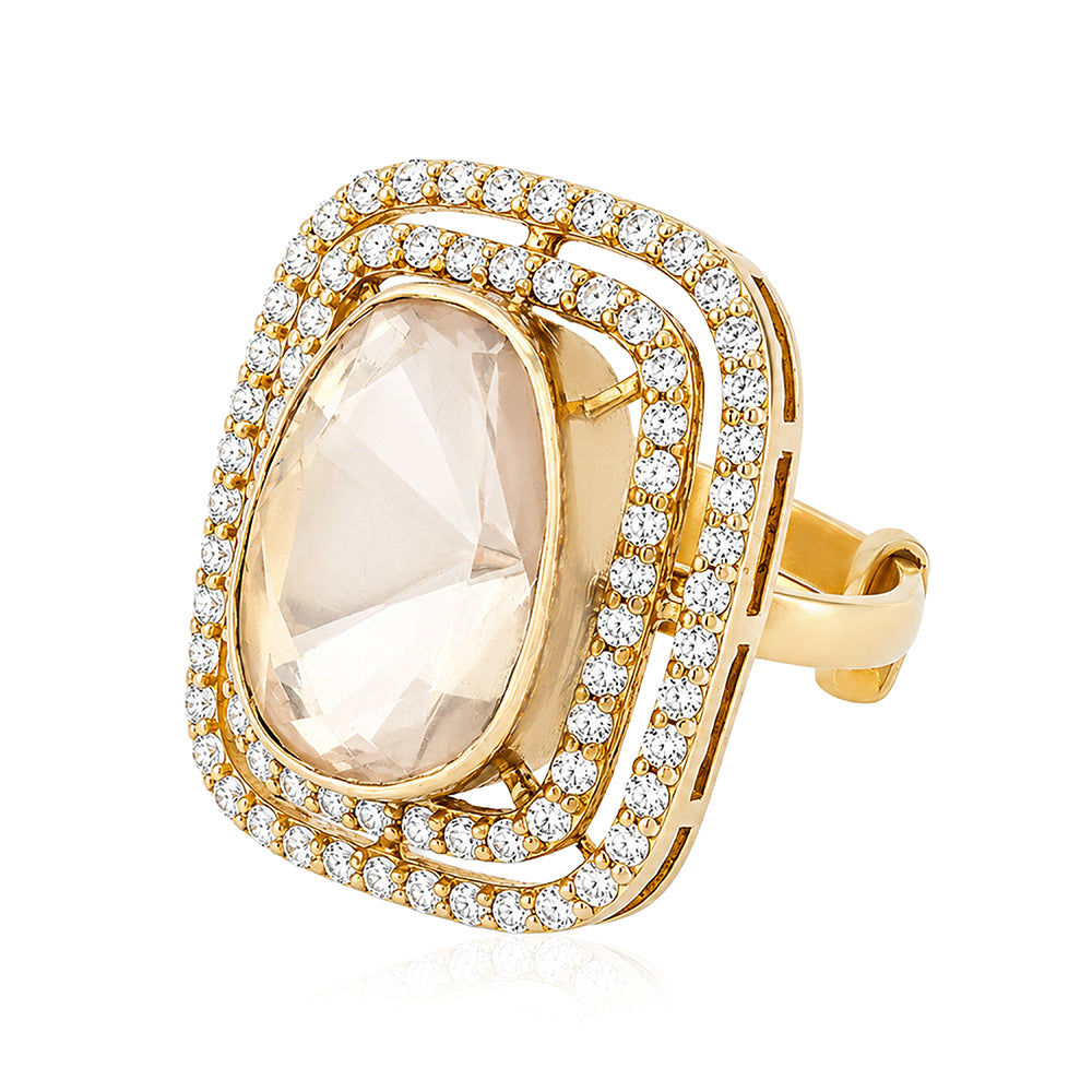 Crystal Luxe 925 Sterling Silver Fashion Ring