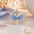 Crystal Wings 925 Sterling Silver Butterfly Statement Ring