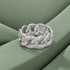 Cuban Link Sparkle 925 Sterling Silver Ring for women