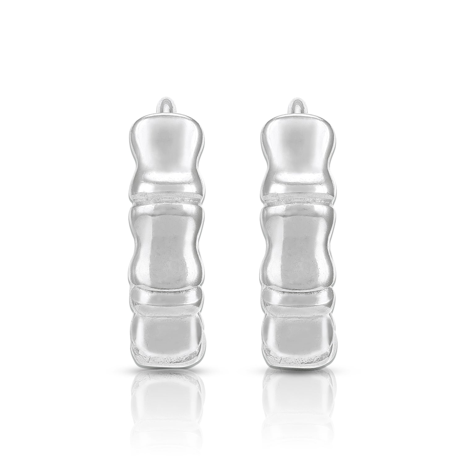 Curved Charm 925 Sterling Silver Dangle Earring for Women