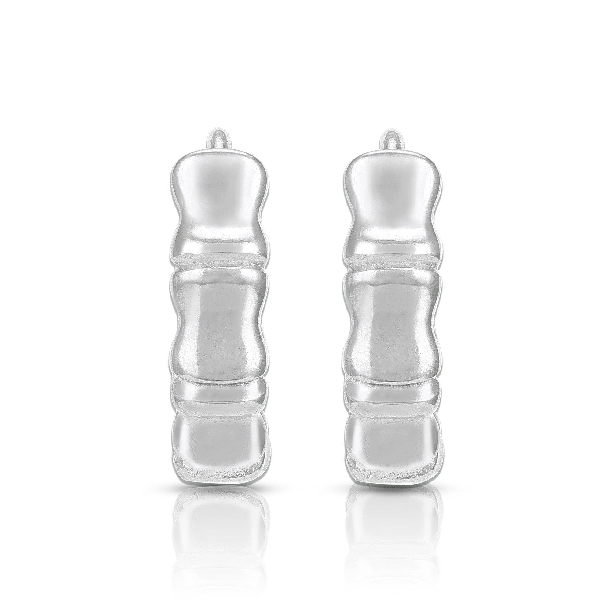 Curved Charm 925 Sterling Silver Dangle Earring for Women