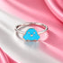 Cute Blue Enamel Puppy Sterling Silver Ring