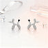 Cute Poodle Design 925 Sterling Silver Sparkling Earrings for Women