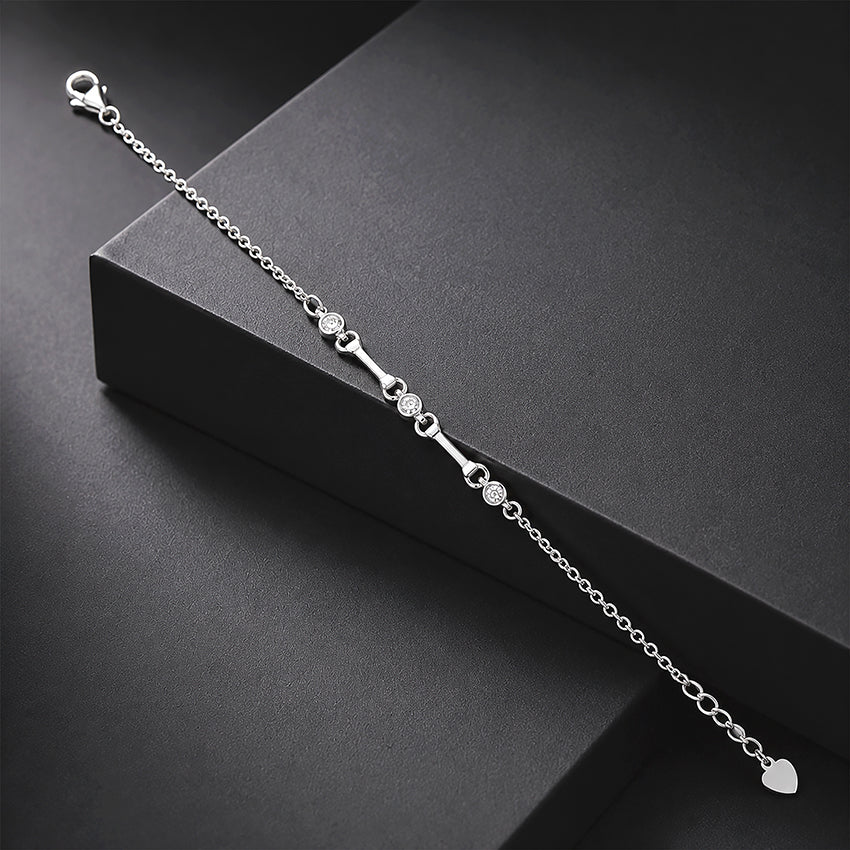 Dainty Circular Bead Attractive 925 Sterling Silver Bracelet for women