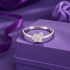 Dainty Butterfly Pave Accent Sterling Silver Ring
