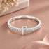 Dainty Initial "P" Sterling Silver Ring