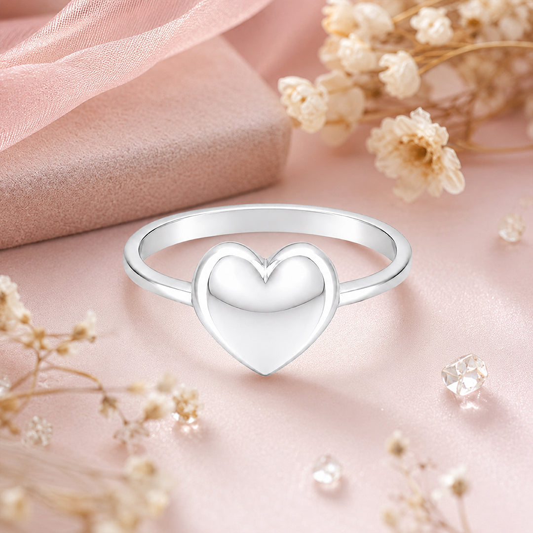 Dainty Love Band 925 Sterling Silver Ring for Women