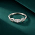 Dainty Marquise Cluster Split Shank Sterling Silver Ring