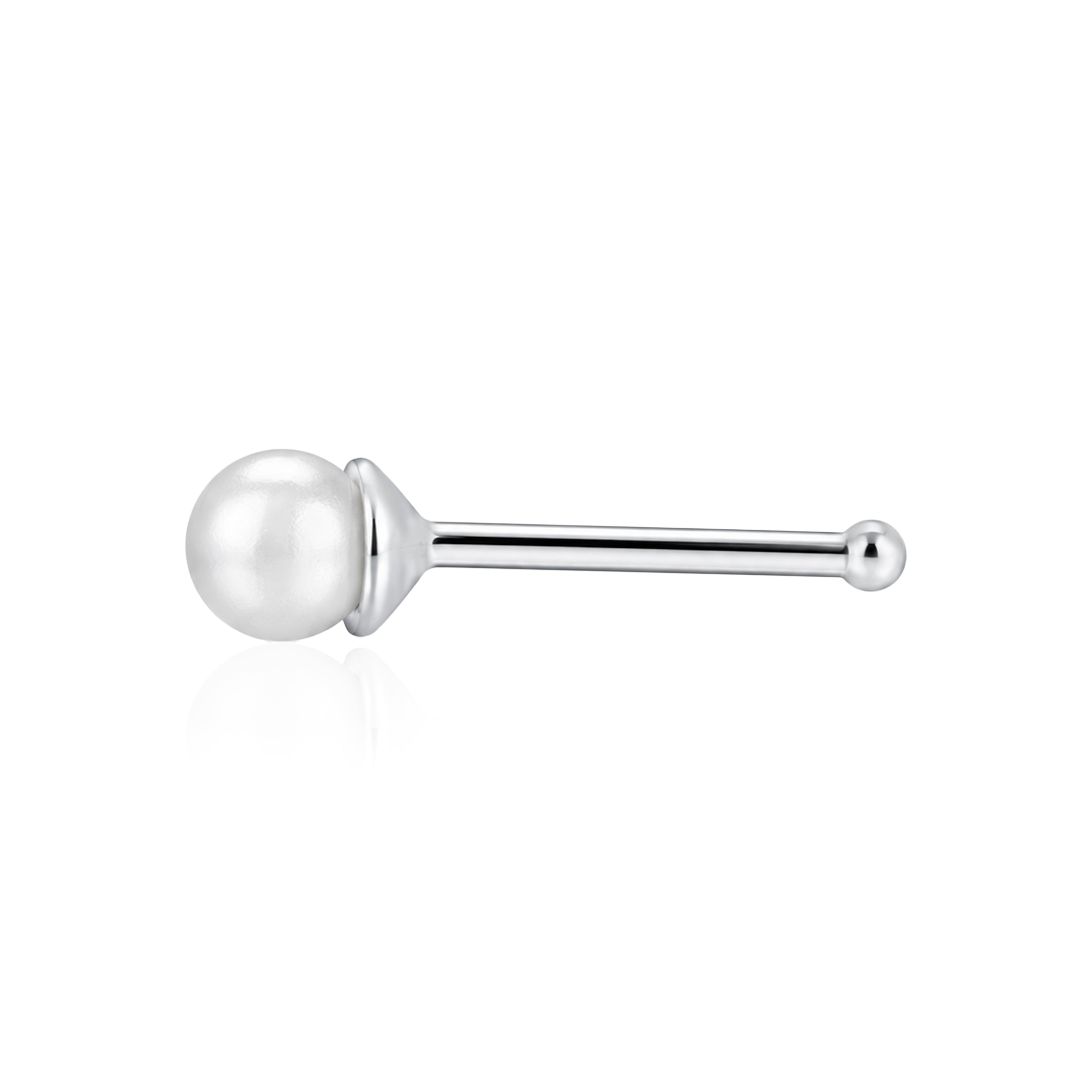 Dainty Pearl Silver Nosepin