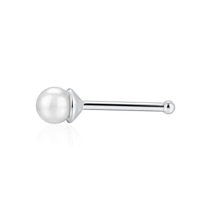 Dainty Pearl Silver Nosepin