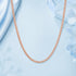 Dainty Rose Gold Interlocking Flat-Link Design 925 Sterling Silver Chain for Women