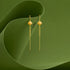 Dainty Seashell Chain 925 Sterling Silver Artistic Earrings