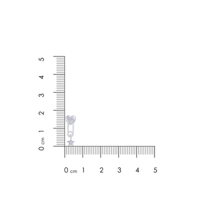 Dangling Love 925 Sterling Silver Heart Earring for Women