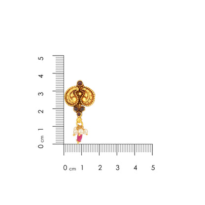 Dangling Pearl 925 Sterling Silver Mango Motif Earring for Women