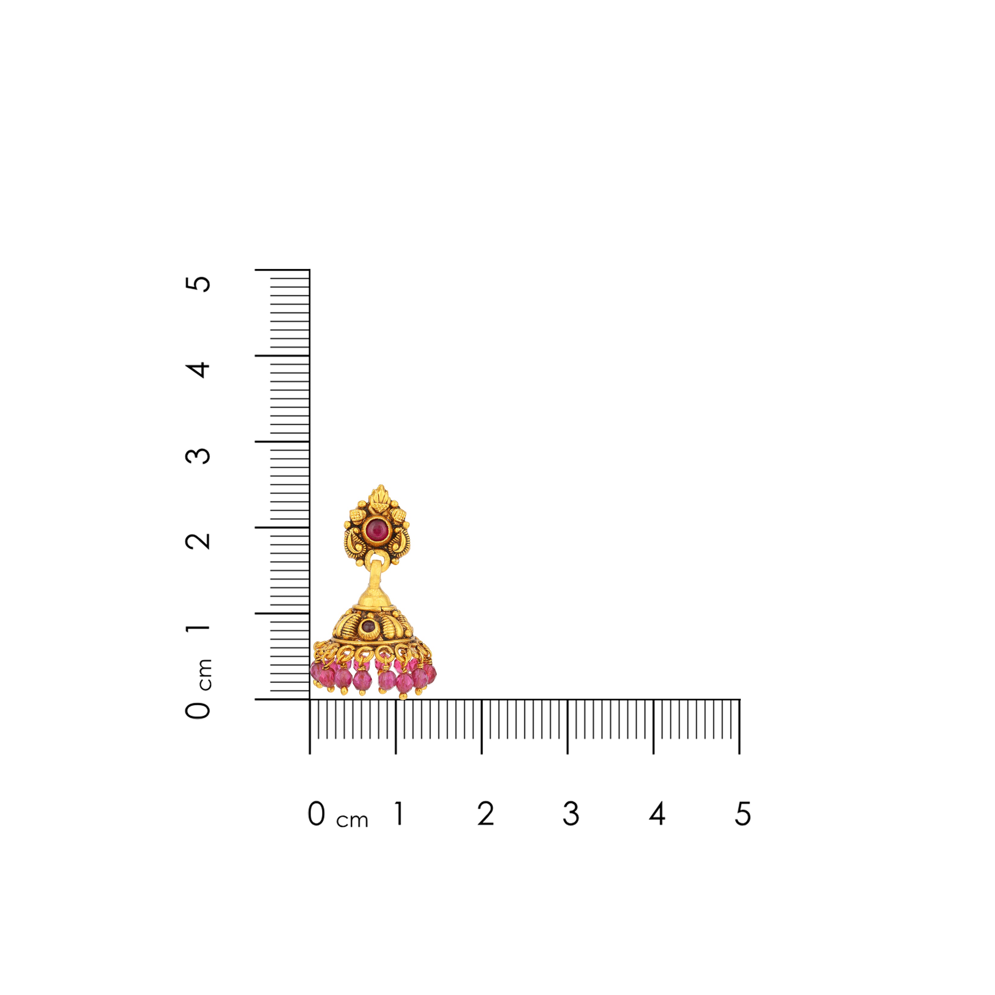 Dangling Ruby 925 Sterling Silver Jhumka Earring for Women