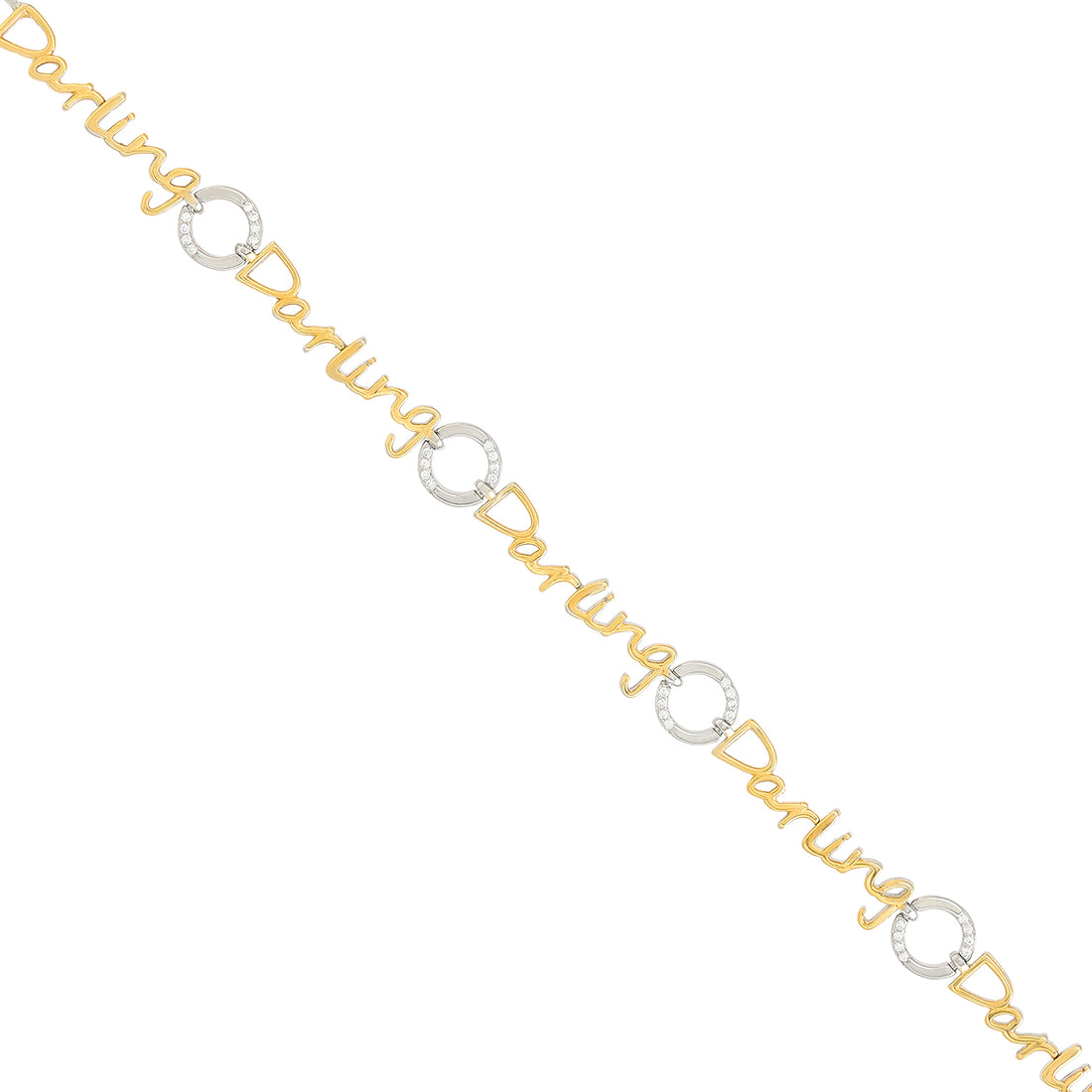 Darling Statement 925 Rhodium  Stone Embellishments Bracelets