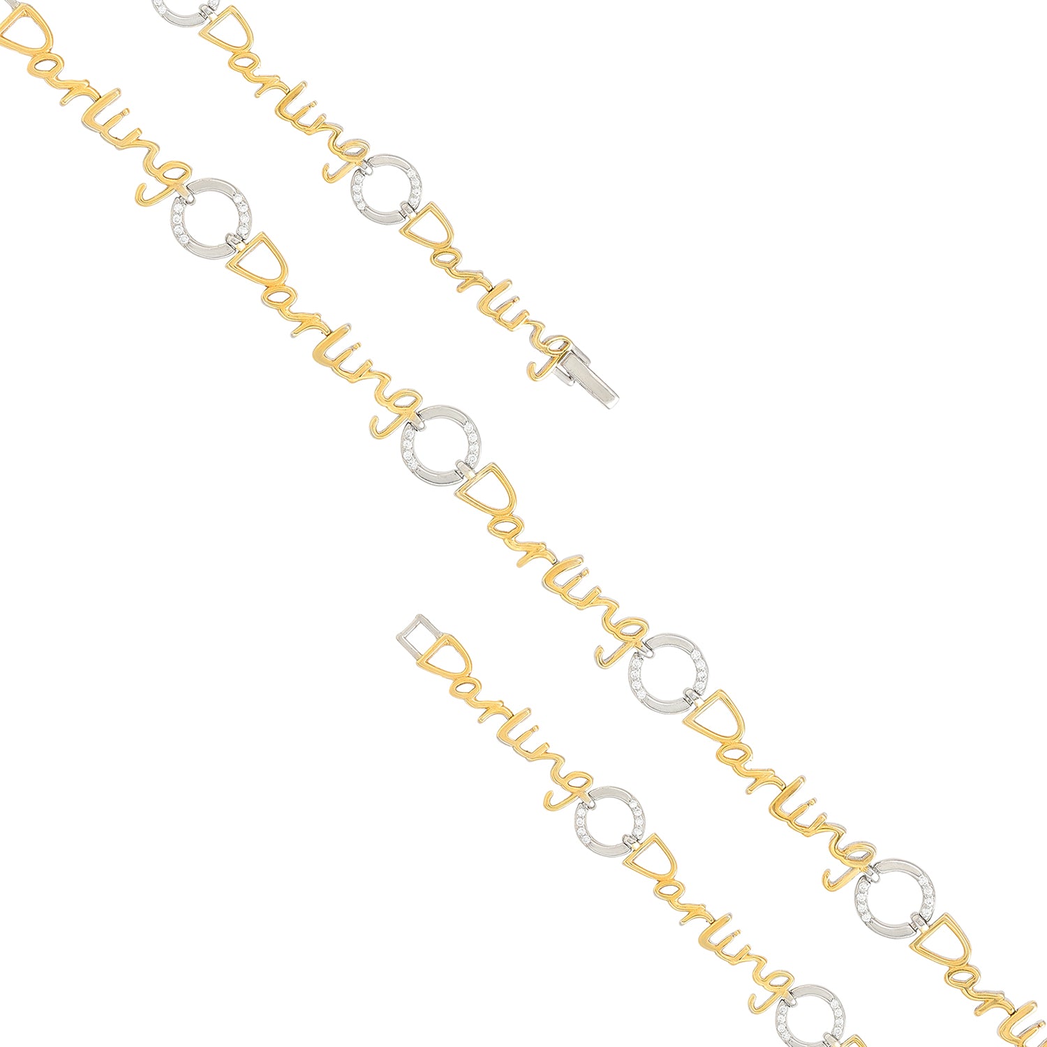 Darling Statement Rhodium Stone Embellishments Bracelets