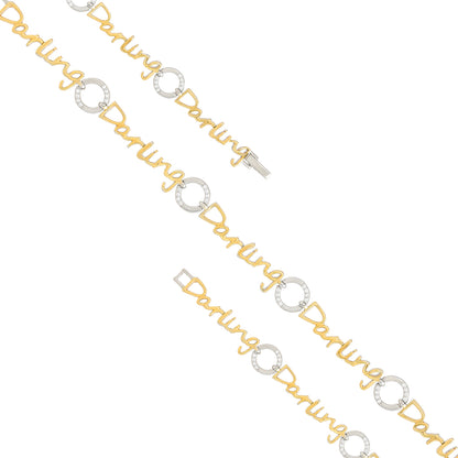 Darling Statement Rhodium Stone Embellishments Bracelets