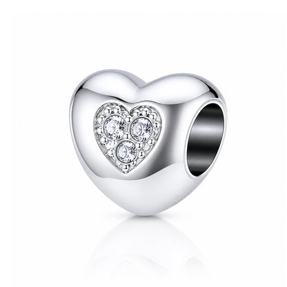 Dazzling Heart Harmony 925 Sterling Silver Charms