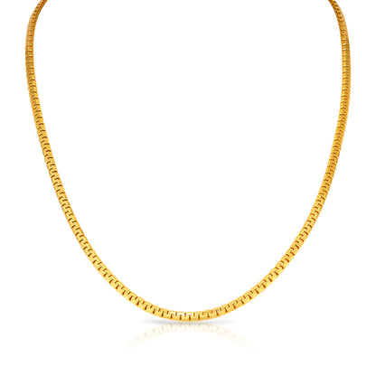Dazzling GoldenTightly Linked Silver 925 Sterling Silver Chain for Women
