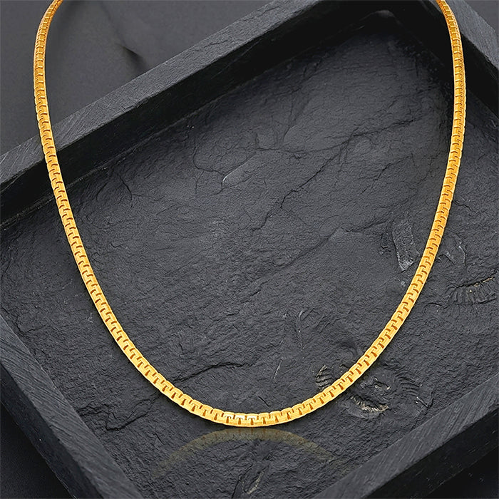 Dazzling GoldenTightly Linked Silver 925 Sterling Silver Chain for Women