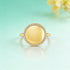 Dazzling Golden Sphere Sparkle 925 Sterling Silver Ring for women