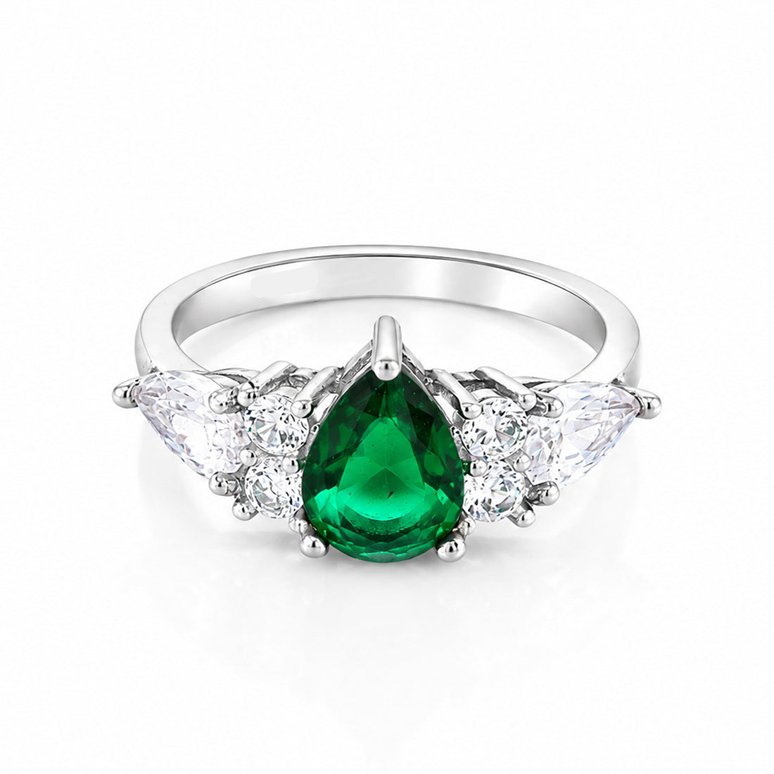Dazzling Green Stone Elegance 925 Sterling Silver Ring for women