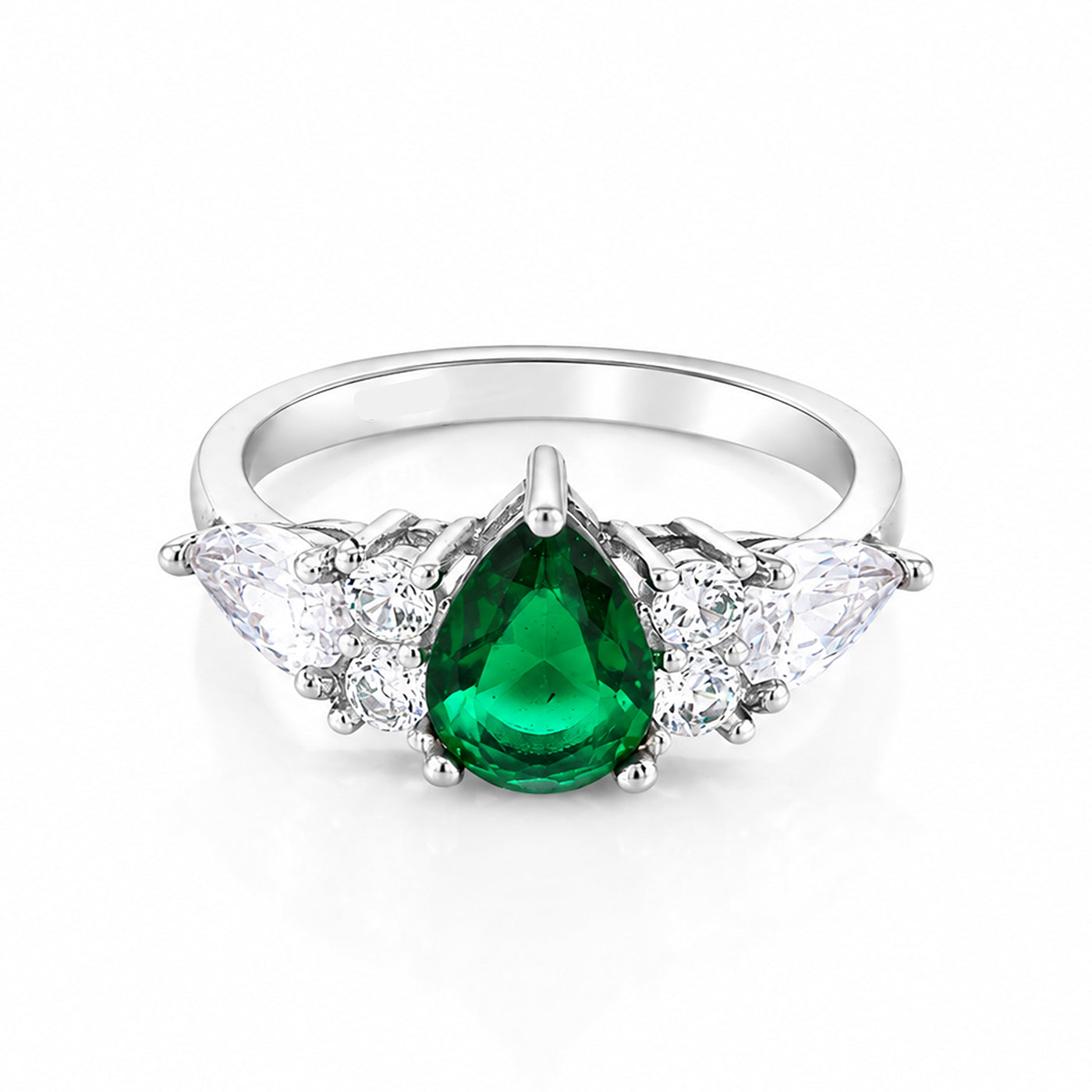 Dazzling Green Stone Elegance 925 Sterling Silver Ring for women