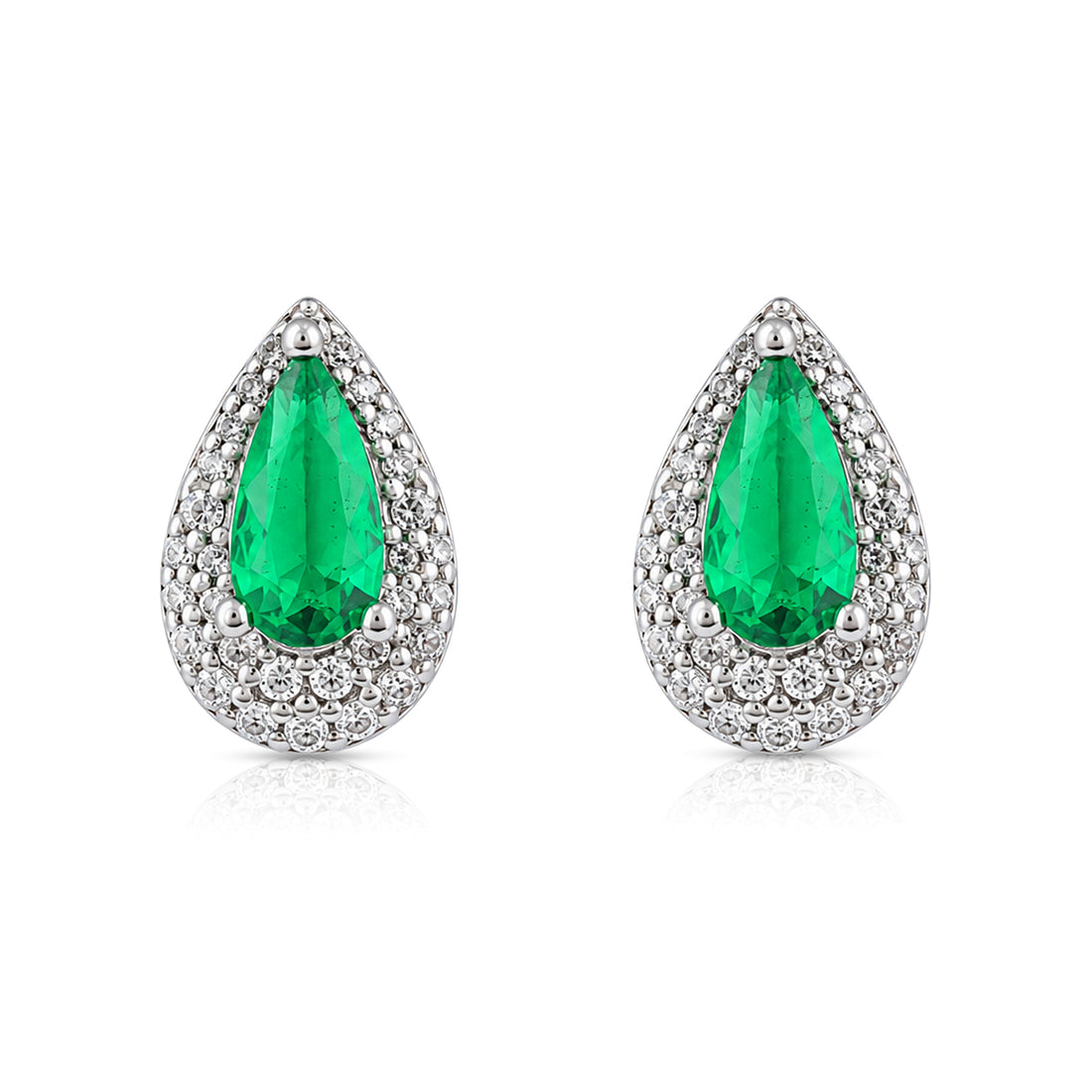 Dazzling Green Stone Shine 925 Sterling Silver Earring for women