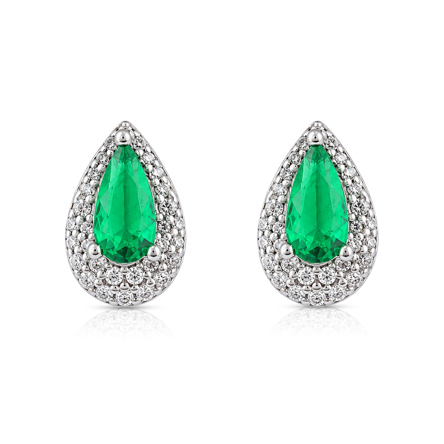 Dazzling Green Stone Shine 925 Sterling Silver Earring for women