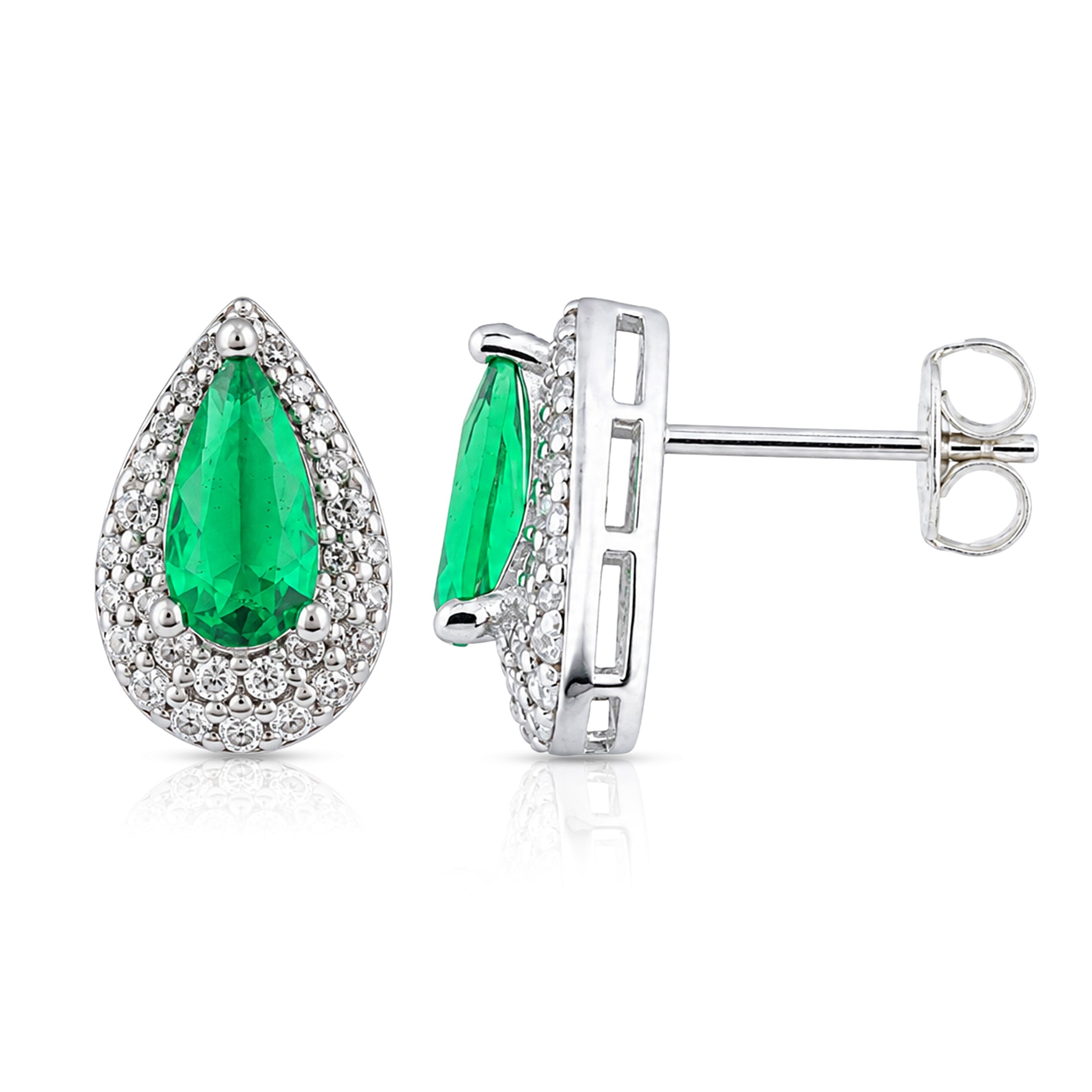 Dazzling Green Stone Shine 925 Sterling Silver Earring for women