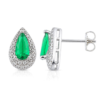Dazzling Green Stone Shine 925 Sterling Silver Earring for women