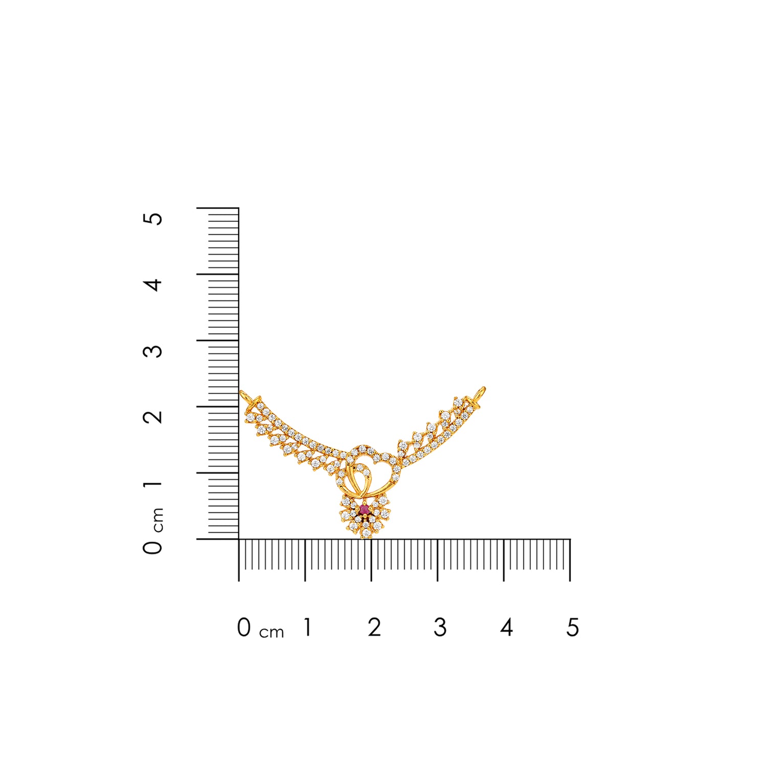 Dazzling Heart Wings 925 Sterling Silver Statement Necklace
