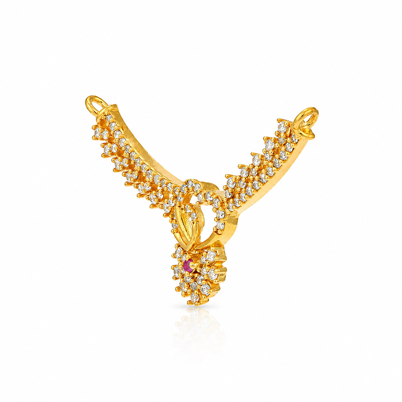 Dazzling Heart Wings 925 Sterling Silver Statement Necklace