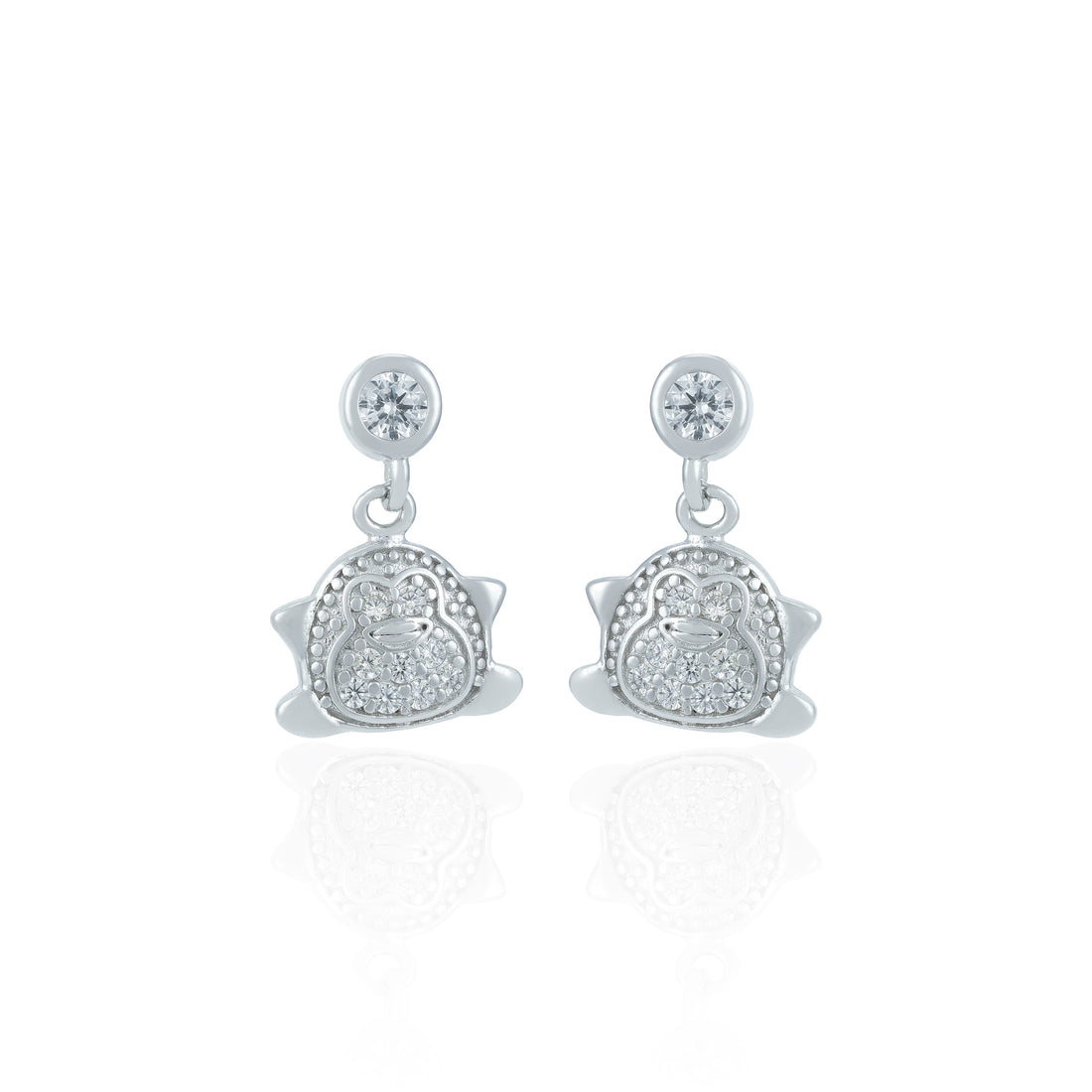 Dazzling Ocean Turtle Dangle 925 Sterling Silver Earring for Women