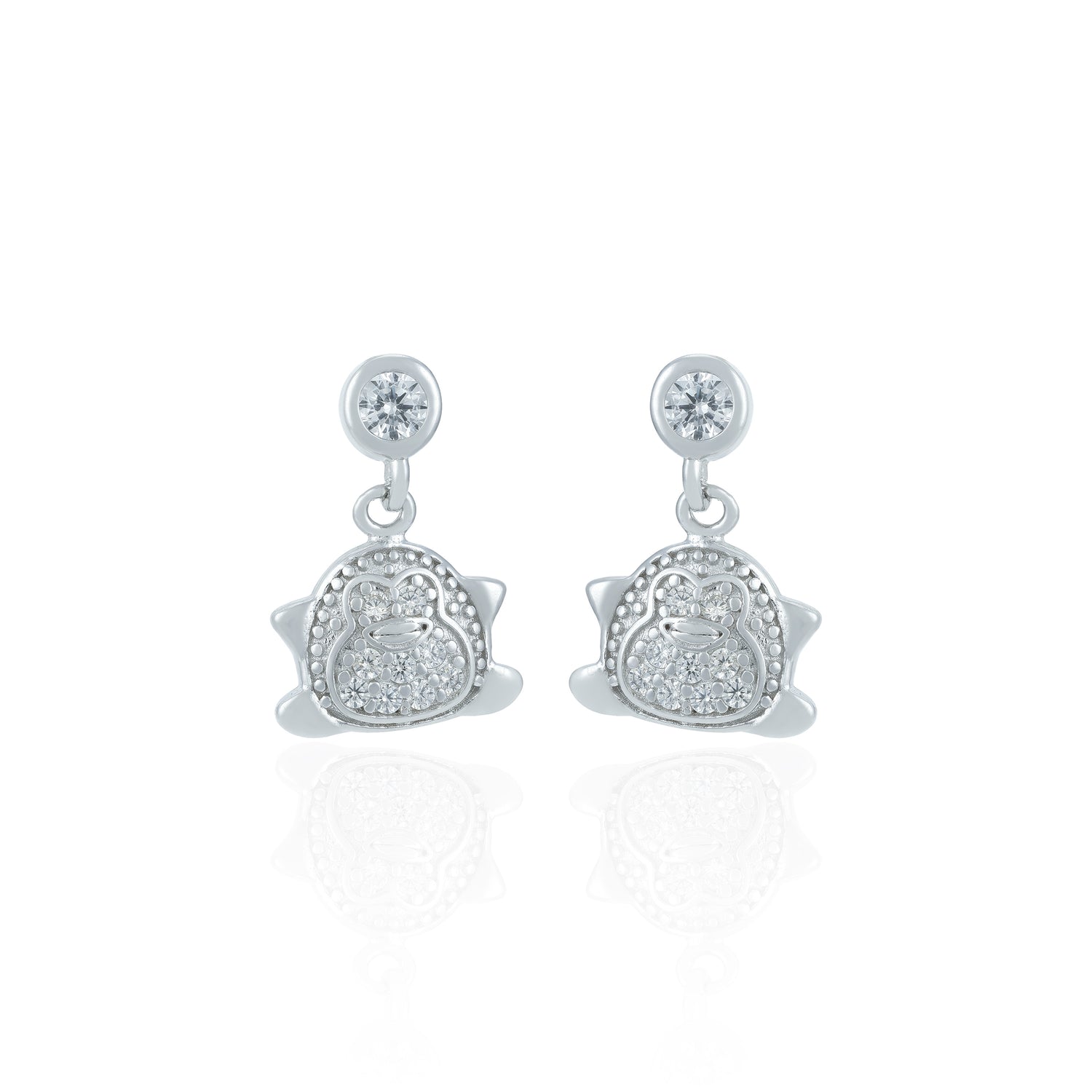 Dazzling Ocean Turtle Dangle 925 Sterling Silver Earring for Women