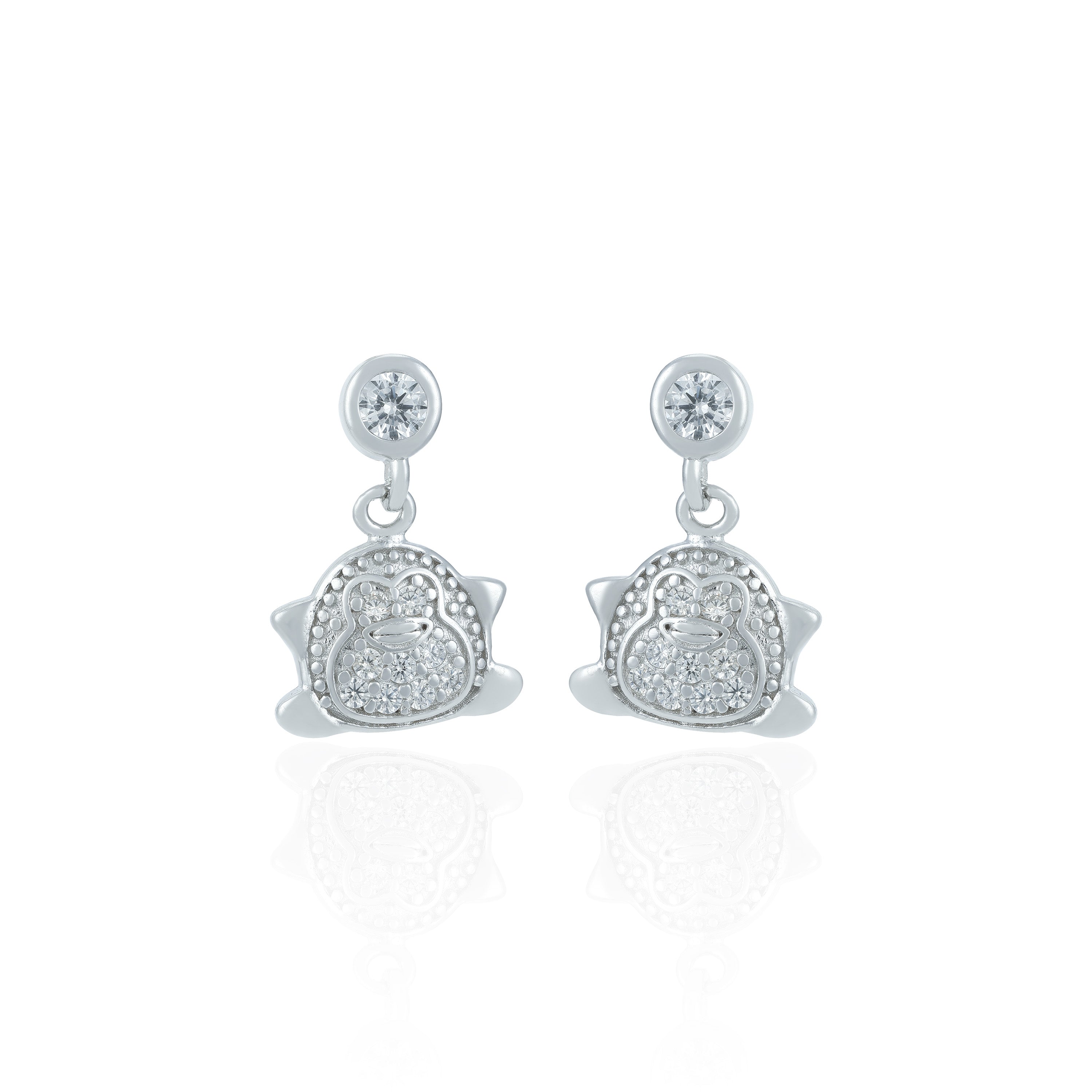 Dazzling Ocean Turtle Dangle 925 Sterling Silver Earring for Women