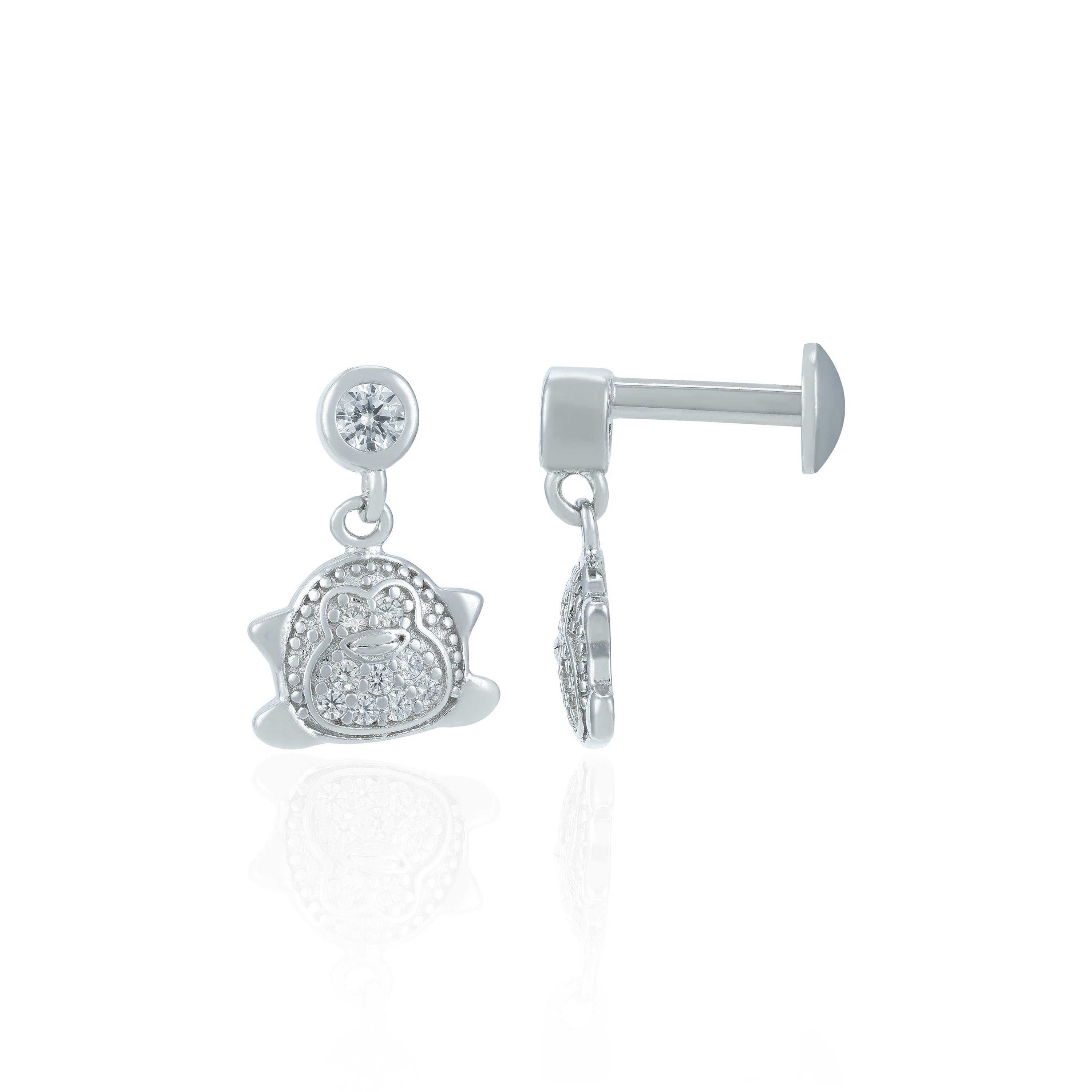 Dazzling Ocean Turtle Dangle 925 Sterling Silver Earring for Women