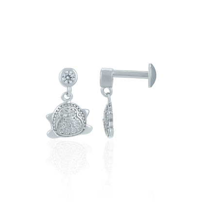 Dazzling Ocean Turtle Dangle 925 Sterling Silver Earring for Women