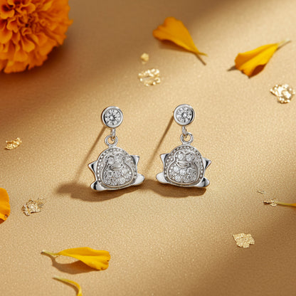 Dazzling Ocean Turtle Dangle 925 Sterling Silver Earring for Women