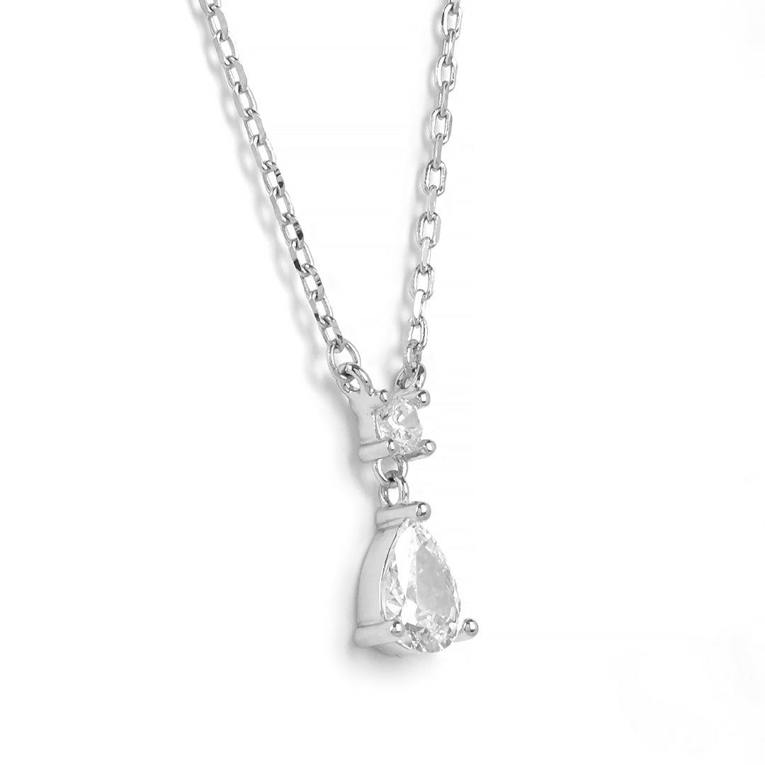 Dazzling Pear Chain Pendant2 925 sterling silver-II0209
