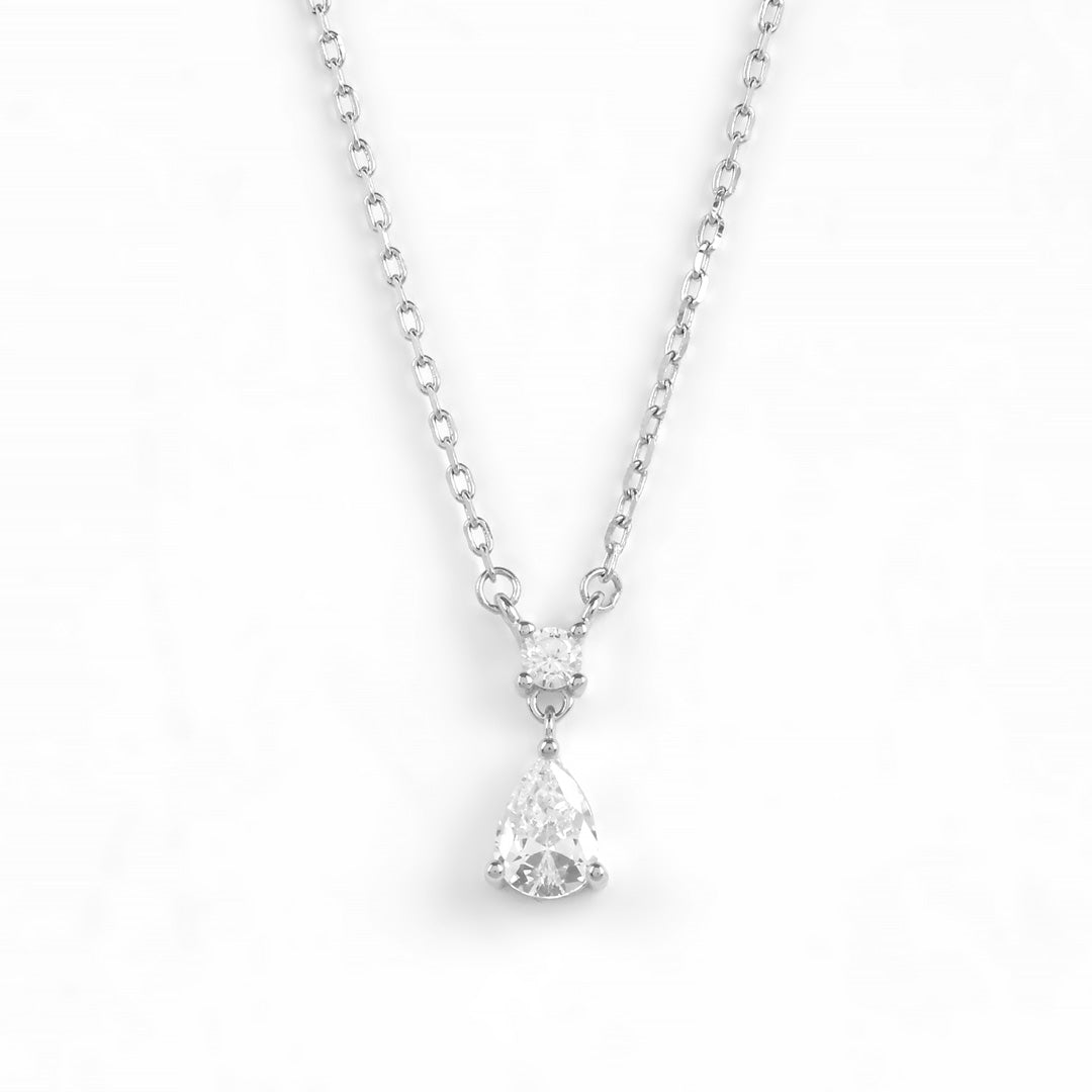 Dazzling Pear Chain Pendant 925 sterling silver-II0209