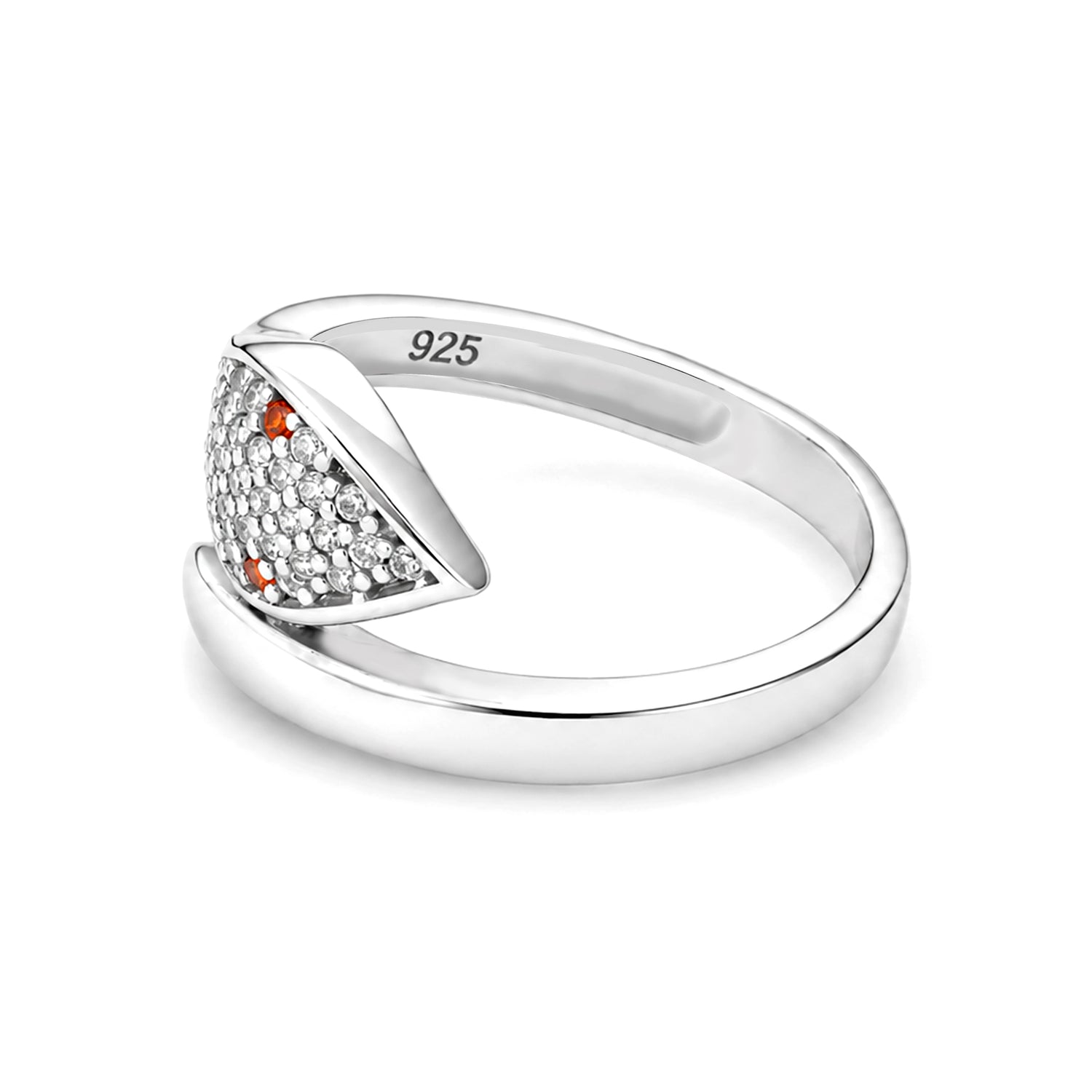 Dazzling Red Eye Coil Ring 925 Sterling Silver Ring for women