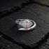 Dazzling Red Eye Coil Ring 925 Sterling Silver Ring for women