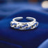Dazzling Sapphire Link Designer Beauty 925 Sterling Silver Ring for women