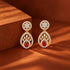 Dazzling Teardrop Red Crystal Sterling Silver Earring