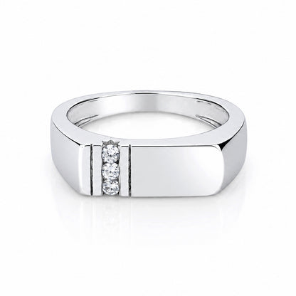 Dazzling Triple Accent Radiance 925 Sterling Silver Ring for women