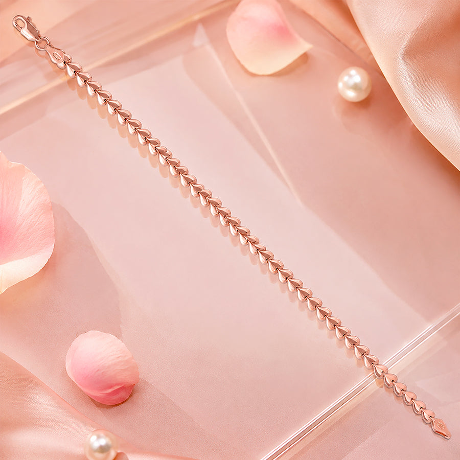 Dazzling V Shape Link Elegance Rose Gold